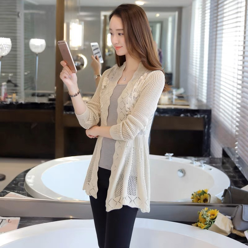Áo Khoác len Cardigan Dáng Dài dễ thương- K2