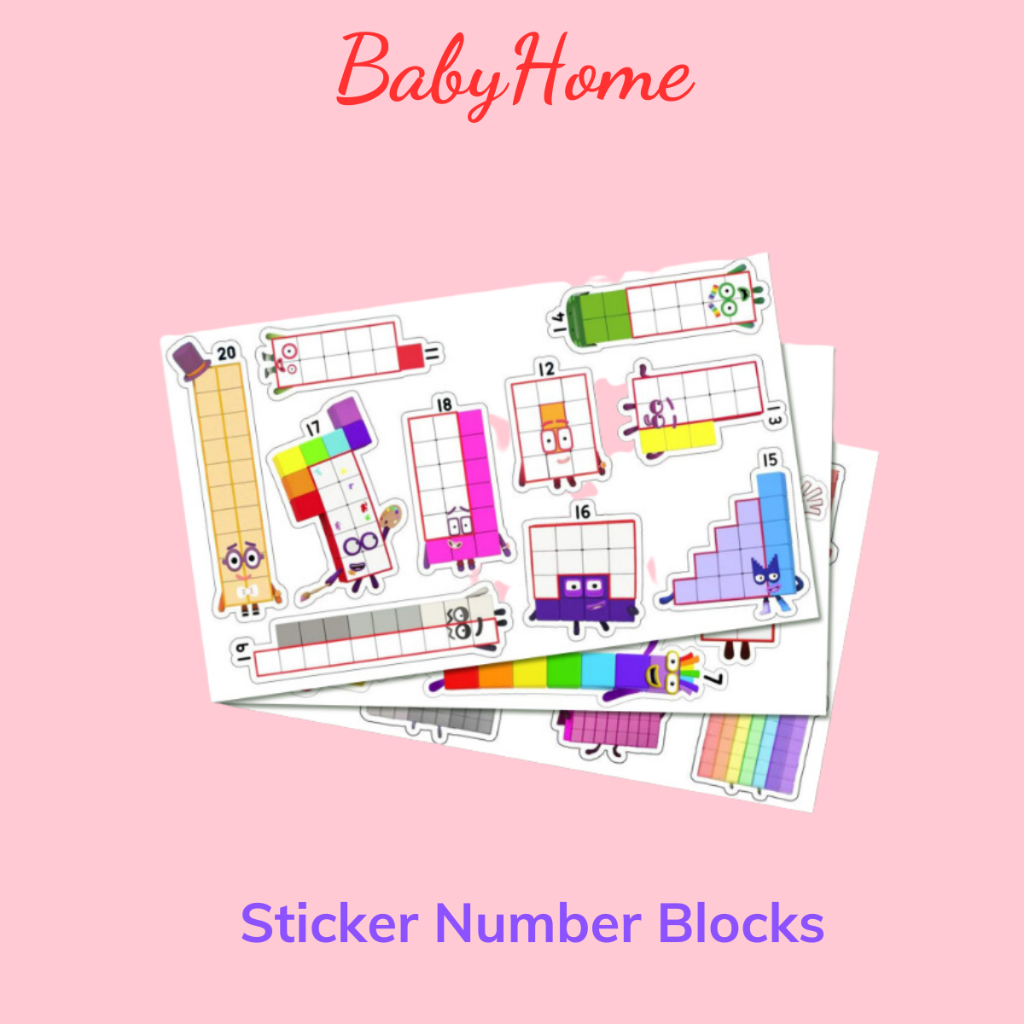Miếng dán khối số NumberBlocks, Sticker Number Block cho bé | Shopee ...