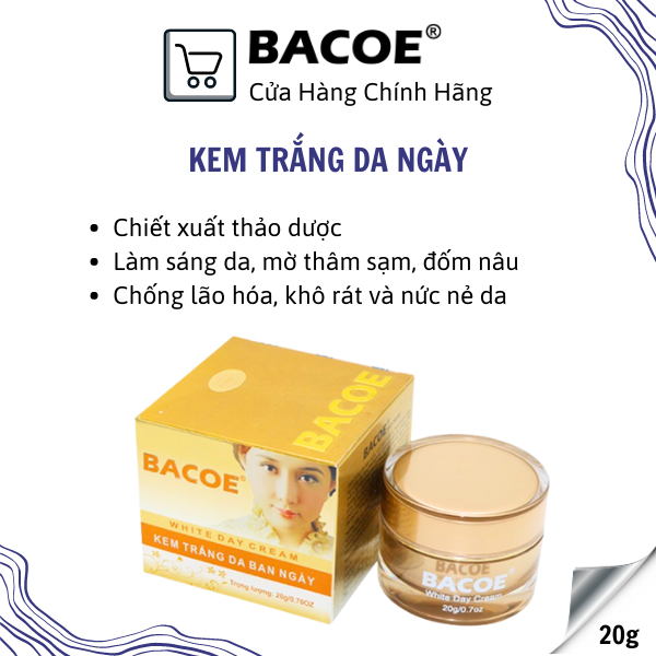 Kem Trắng Da Ban Ngày BACOE