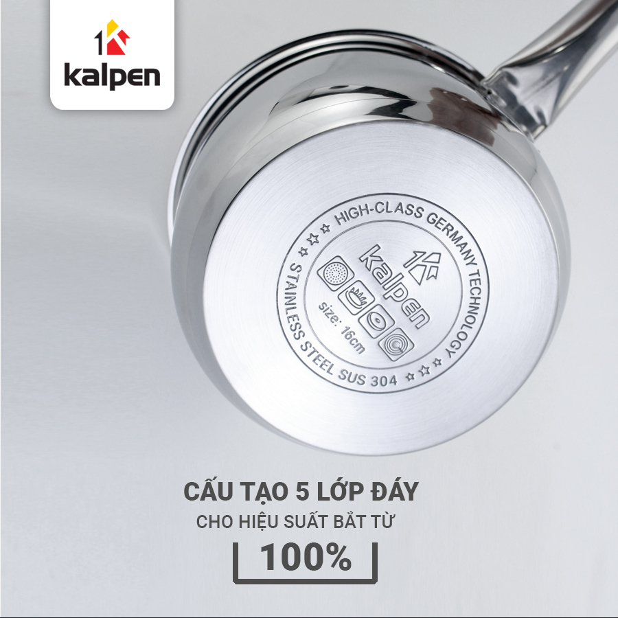 Ảnh Quánh INOX 304 Cao Cấp 5 Lớp Size 16cm Model L16 Hàng Chính Hãng KALPEN-GIA DỤNG ĐỨC 4