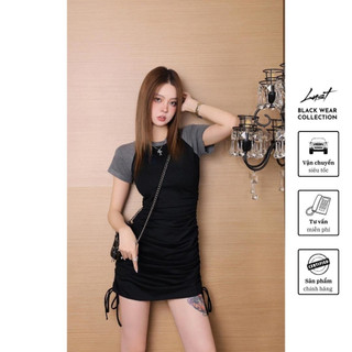 Váy ôm body rút dây phối áo xám cao cấp LUST chất liệu dày dặn thiết kế đẹp - M98
