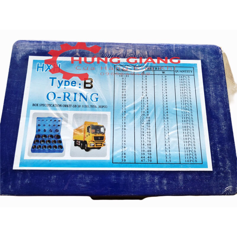 Hộp 366 Cái Vòng Đệm Cao Su - Gioăng Cao Su Hình tròn