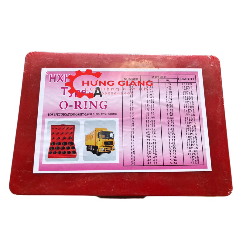Hộp 366 Cái Vòng Đệm Cao Su - Gioăng Cao Su Hình tròn
