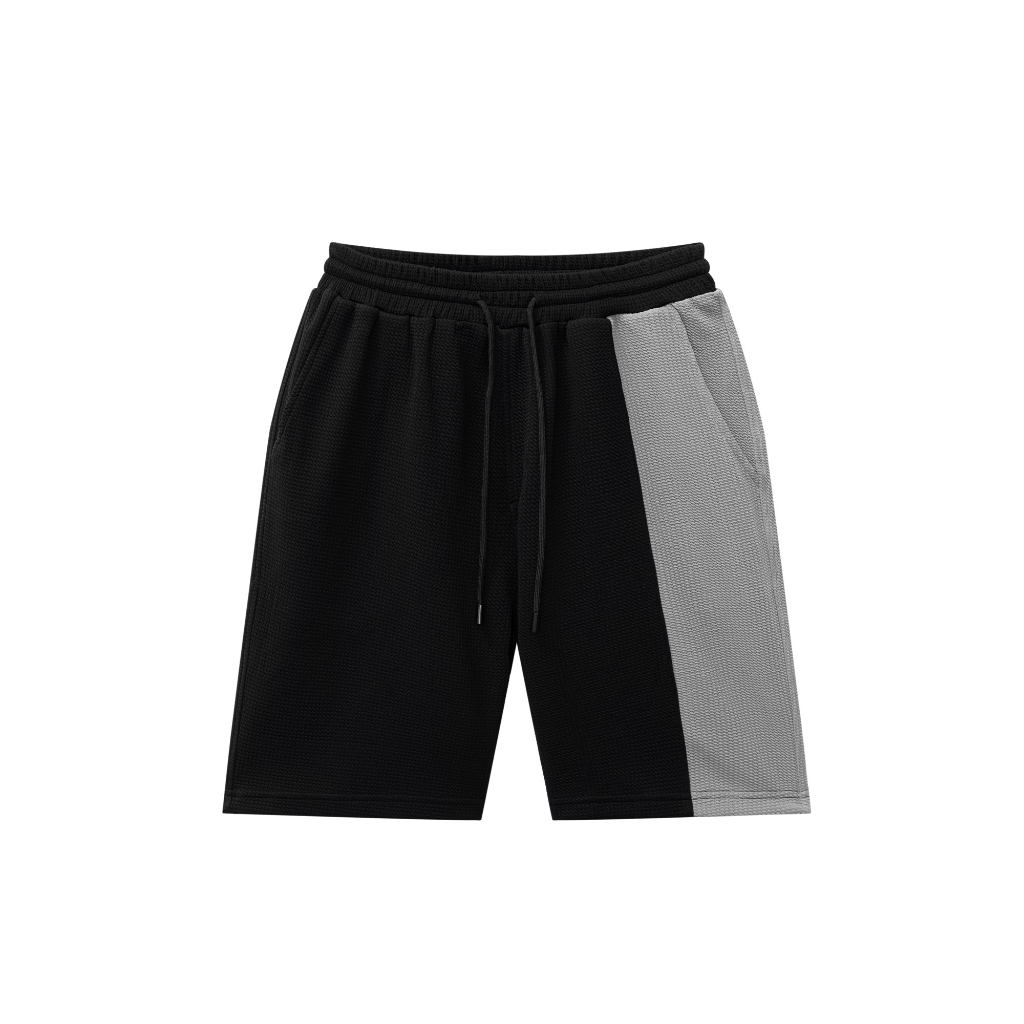 Quần short nam bigsize, phối màu xám đen quần đùi nam chất dày dặn co giãn cực tốt mềm mịn không bai không xù - Toplevel