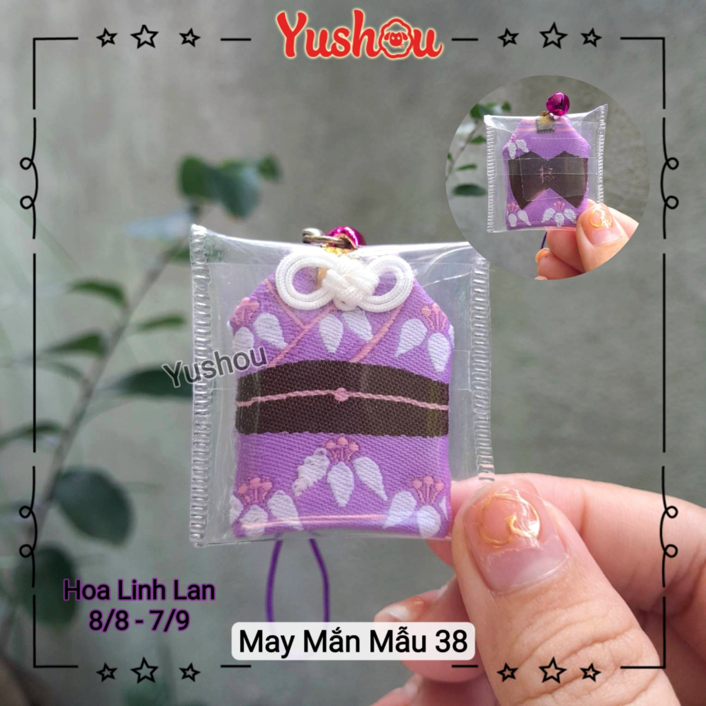 Túi Phước Yushou May Mắn Hoa Linh Lan - Kiểu Omamori Nhật, Có sẵn, Quà tặng ý nghĩa.