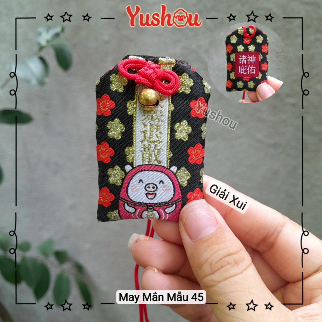 Túi Phước Yushou May Mắn - GIẢI XUI Mẫu 5 - Kiểu Omamori Nhật, Có sẵn, Quà tặng ý nghĩa.
