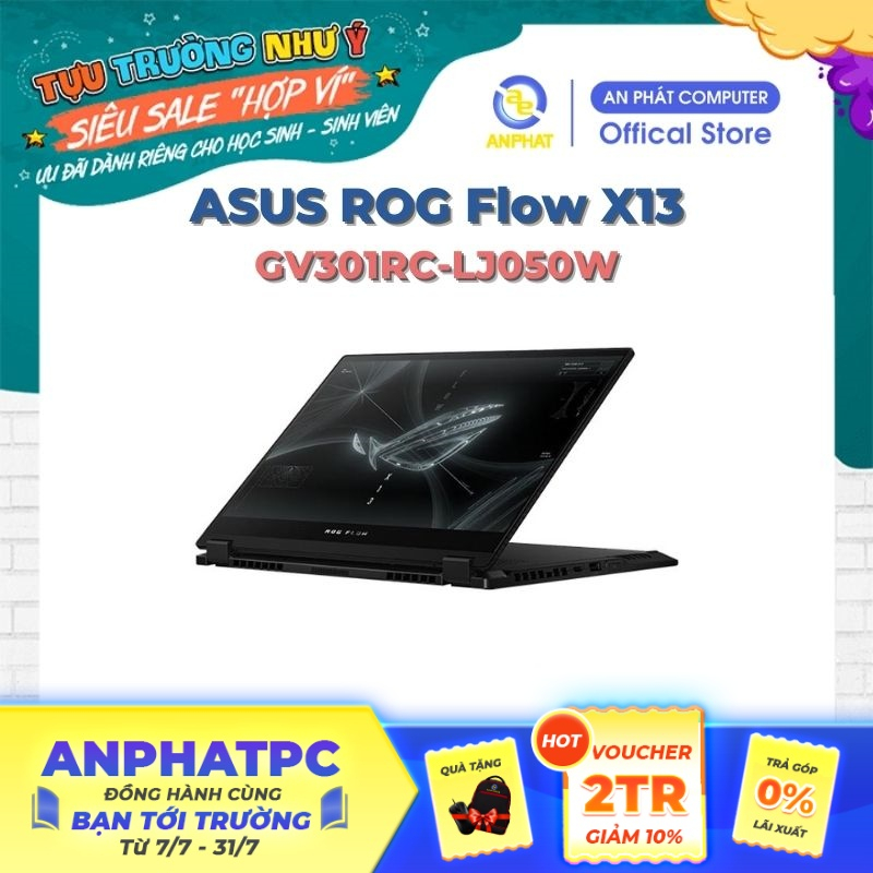 [Mã ELCL12 giảm 12% đơn 10TR] Laptop Asus ROG Flow X13 GV301RC-LJ050W (Ryzen™ 7-6800HS & RTX™ 3050 4GB | 13.4