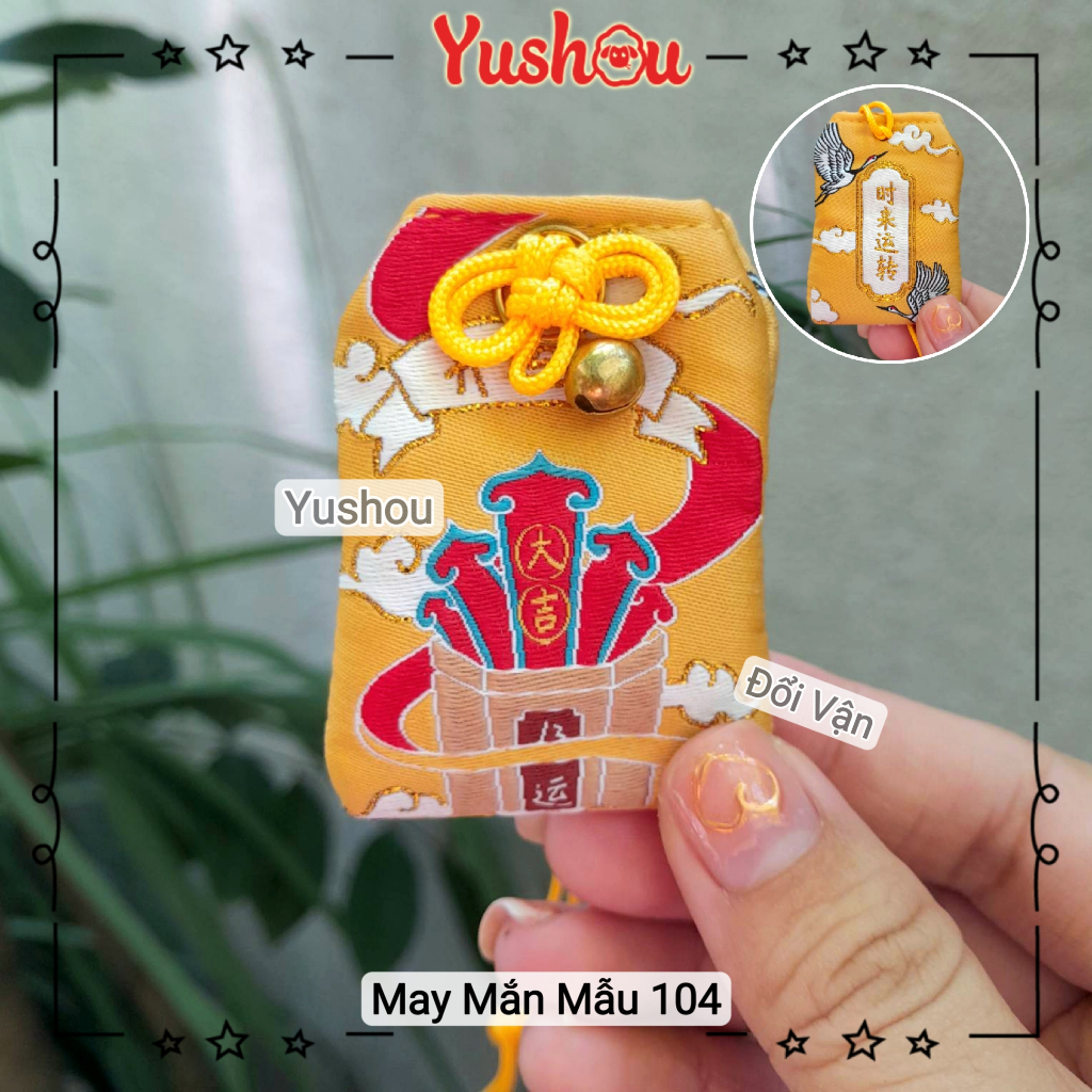 Túi Phước Yushou May Mắn Đổi Vận Mẫu 104 - Kiểu Omamori Nhật, có sẵn, Quà tặng ý nghĩa.