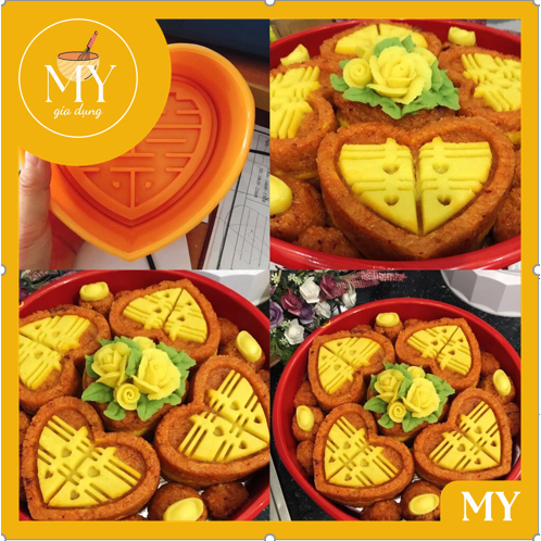 Khuôn Xôi Hình Hoa Mai - Hình Tròn - Hình Tim 12cm đến 15cm