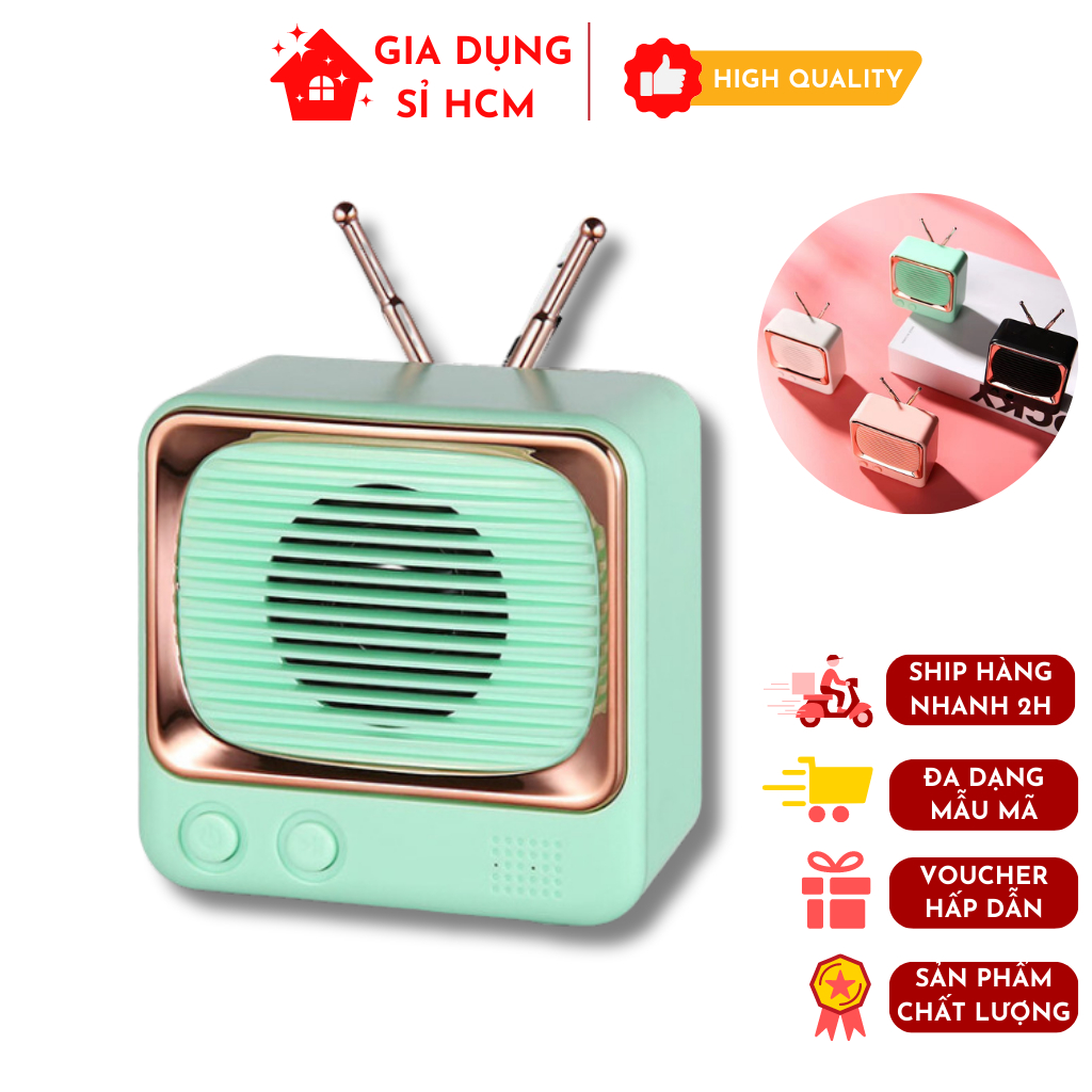 Loa Bluetooth Mini Hình Tivi Radio Retro Nhỏ Gọn Dễ Thương Decor ...