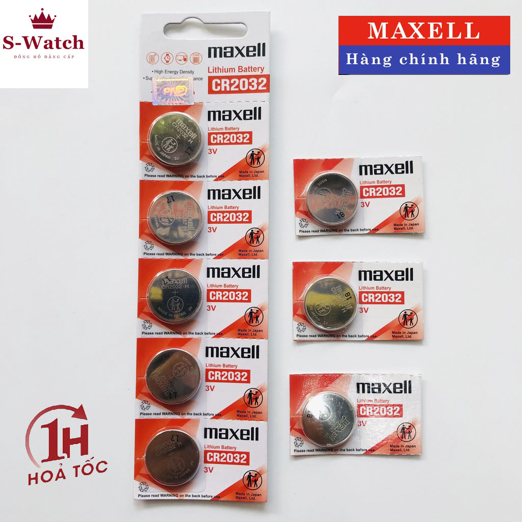 [VỈ 5 VIÊN] Pin Cmos Maxell CR2032 - 2032 Lithium 3V cao cấp Made In ...