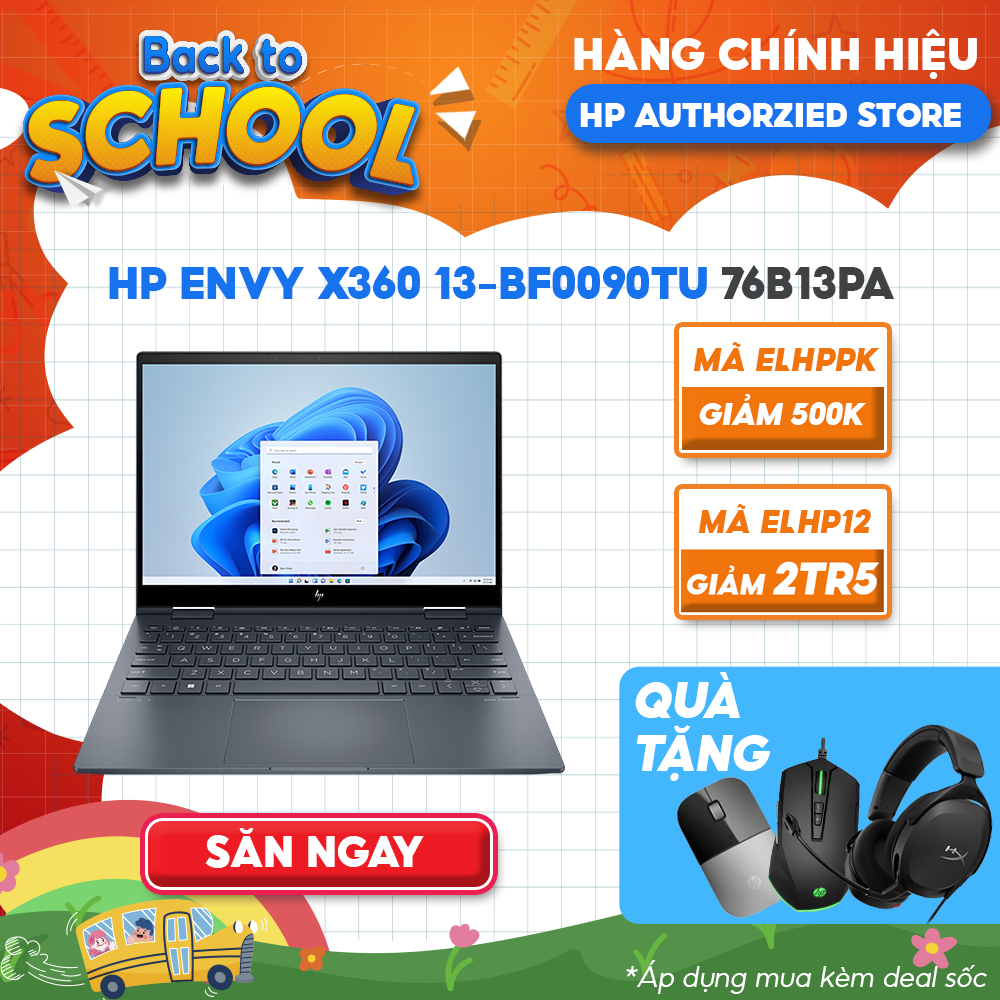 [ Mã ELHP2TR giảm 2 Triệu ] Laptop HP Envy X360 13-bf0090TU 76B13PA i7-1250U | 16GB | 512B | Intel Iris Xe Graphics