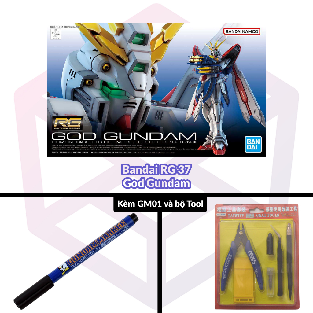 Mô hình Gundam Bandai RG 37 God Gundam 1/144 [GDB] [BRG] | Shopee Việt Nam