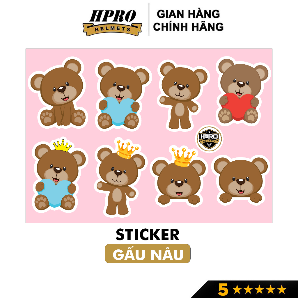 Ảnh Sticker custom cute Hpro Helmet, chống nước dán mũ bảo hiểm, laptop, điện thoại, đàn guitar, vali, trang trí vv... 4