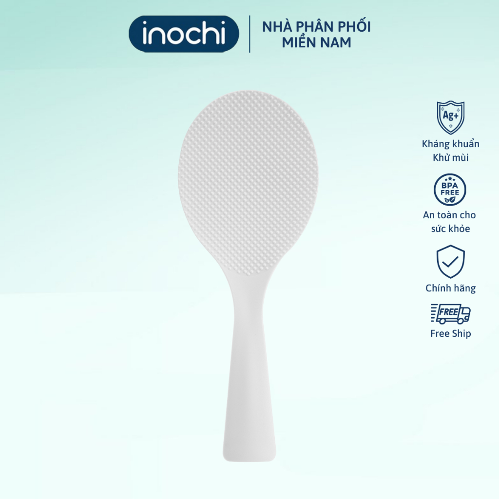 Ảnh Muỗng xới cơm chống dính, đế tự đứng Inochi Sendai Nhật Bản, an toàn tuyệt đối, môi vá mui xúc cơm Vạn Phúc 1