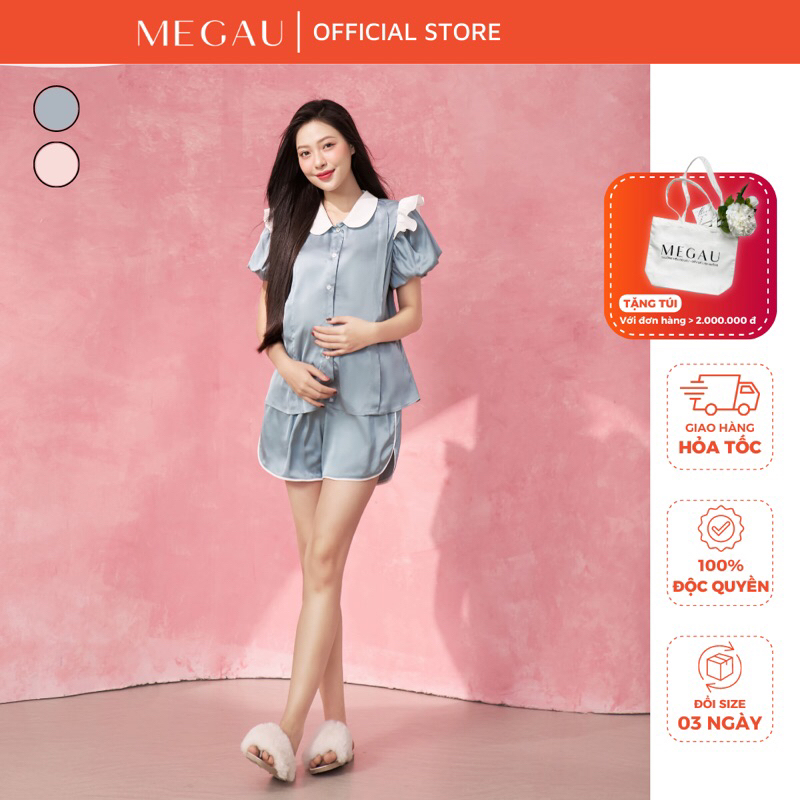 FLEUR – Set đồ ngủ cộc dành cho mẹ bầu và sau sinh thương hiệu MEGAU