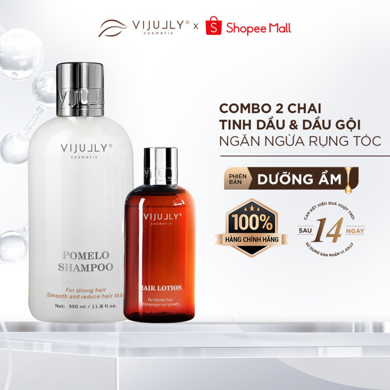 Ảnh Bộ Gội Xịt Giảm Rụng - Mọc Tóc VIJULLY Dầu Gội Bưởi và Xịt Tinh Dầu Bưởi 2
