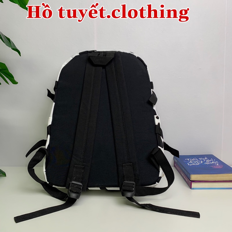 Balo bò sữa đi học cặp học sinh unisex có ngăn đựng laptop phong cách Ulzzang Hàn Quốc BZ 90