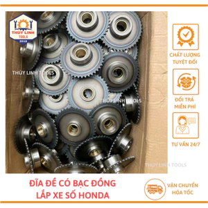 Đĩa đề bạc đồng chống chảy dầu lắp cho xe số Honda THÙY LINH TOOLS