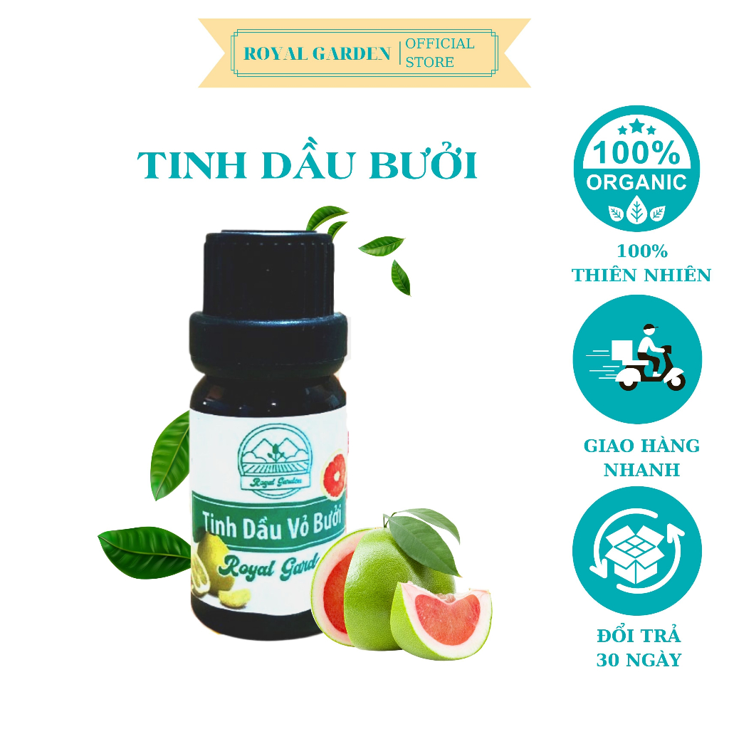 Tinh Dầu Bưởi Royal 10ml 50ml Nguyên Chất Giảm Stress Khử Mùi Chống Say Xe Hàng Chính Hãng