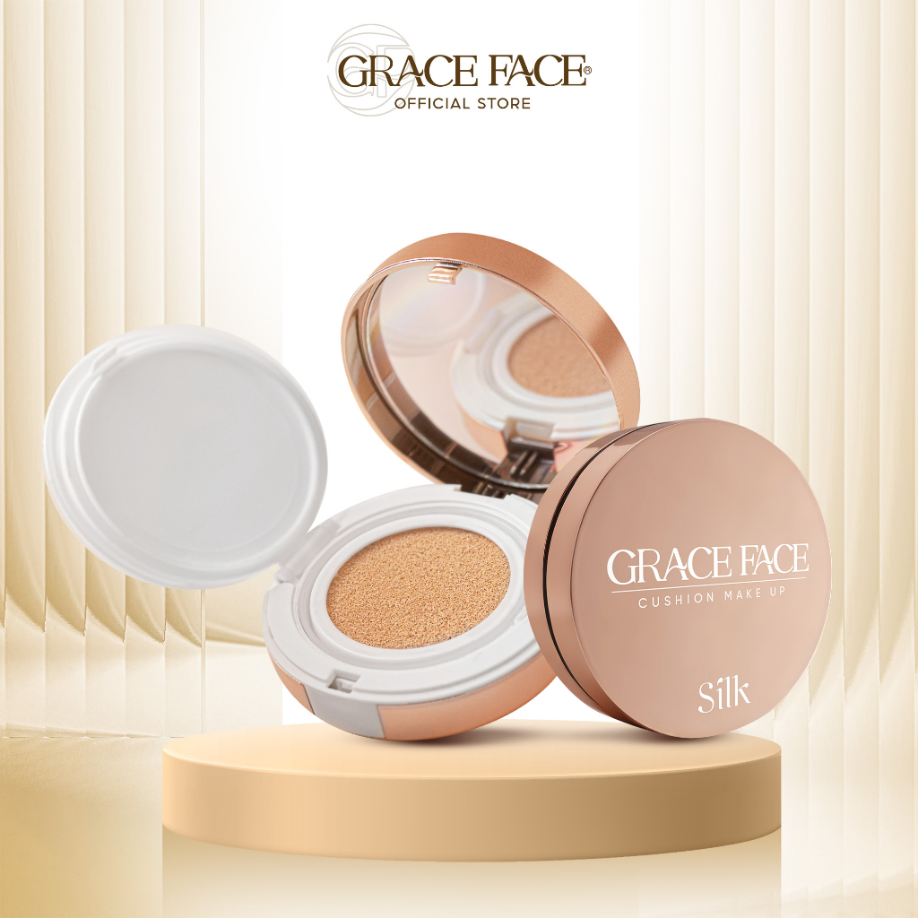 Phấn nước kiềm dầu che khuyết điểm Grace Face Silk Cushion Makeup SPF 40+ PA +++ 15g
