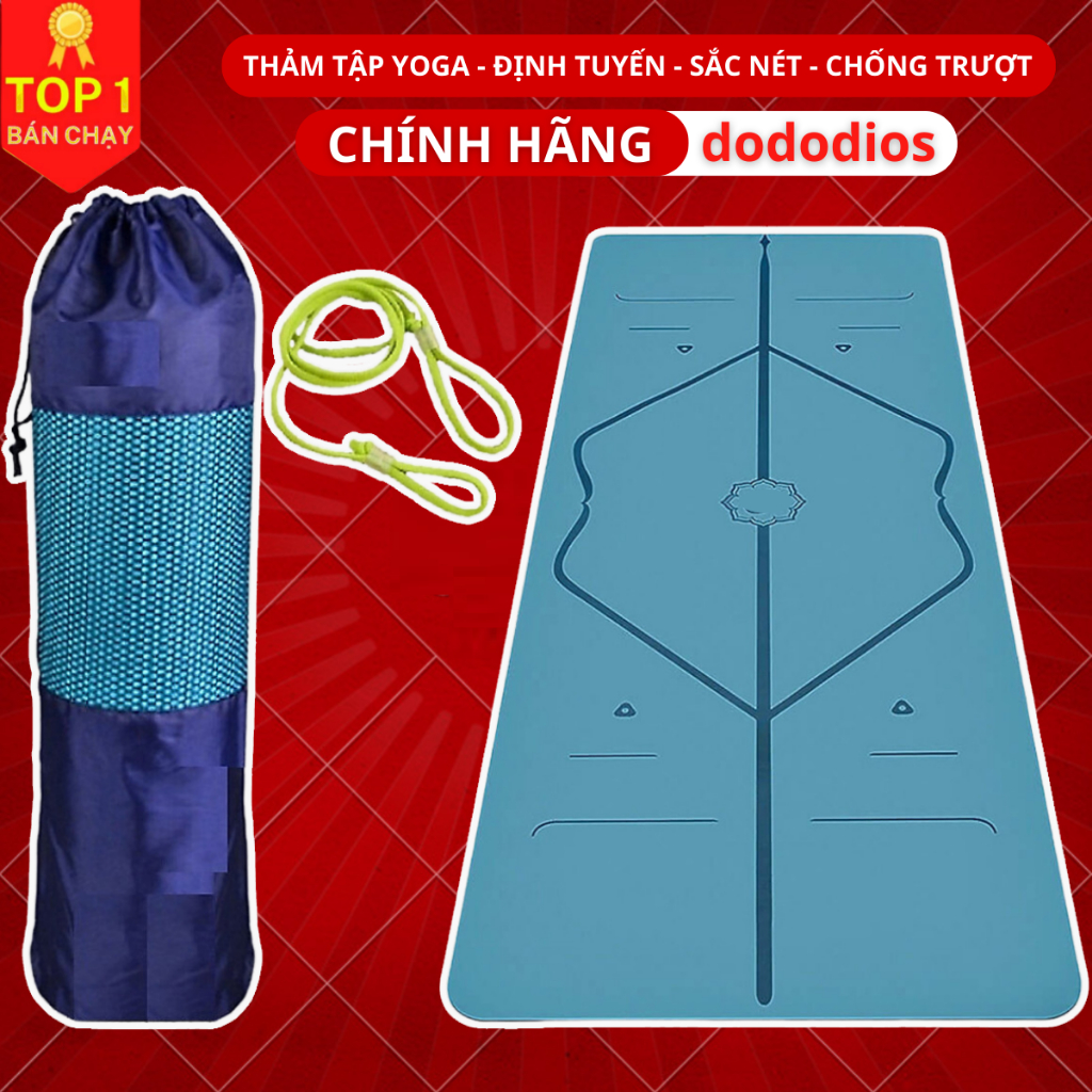 Ảnh Thảm Yoga Định Tuyến Chống Trượt Thấm Hút Tốt Dùng Để Tập Gym, Yoga Và Pilates - Định Tuyến Sắc Nét - Hãng Dododios 1