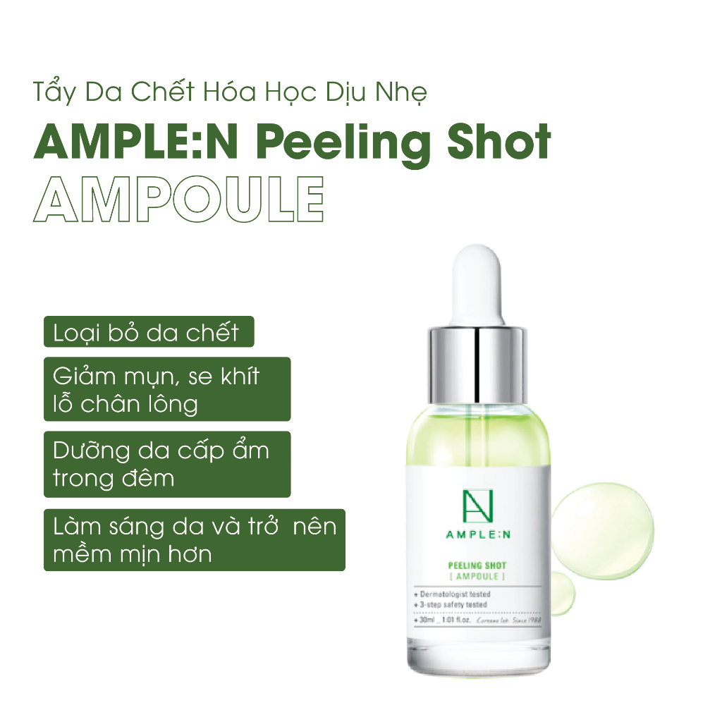 Ảnh Tẩy Da Chết Hóa Học Dịu Nhẹ AMPLE:N Peeling Shot Ampoule 30ml 3