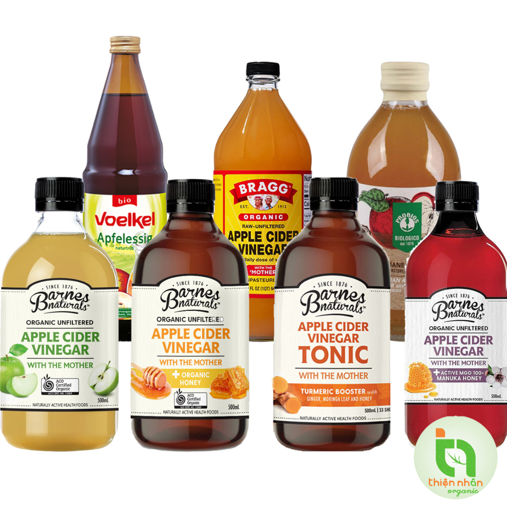 Giấm táo hữu cơ Bragg Barnes Naturals Probios Voelkel Organic