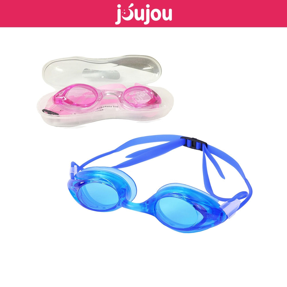 Kính bơi JuJou mắt kính trong ôm khít chống tràn nước chất liệu Silicone và PC mềm mại