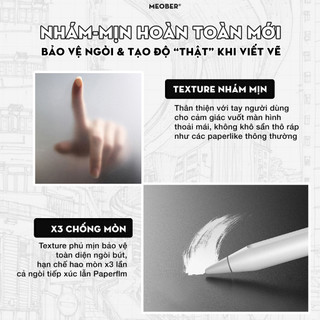 [Paperlike Nano] Dán màn hình iPad Paperfilm hạt Nano - Nhám mịn mới, hỗ trợ tháo rời, tăng cường hiển thị by MèoBer