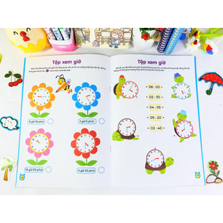 Sách - Học Xem Giờ & Học Toán (Giai Đoạn Vàng Để Con Phát Triển) ndbooks