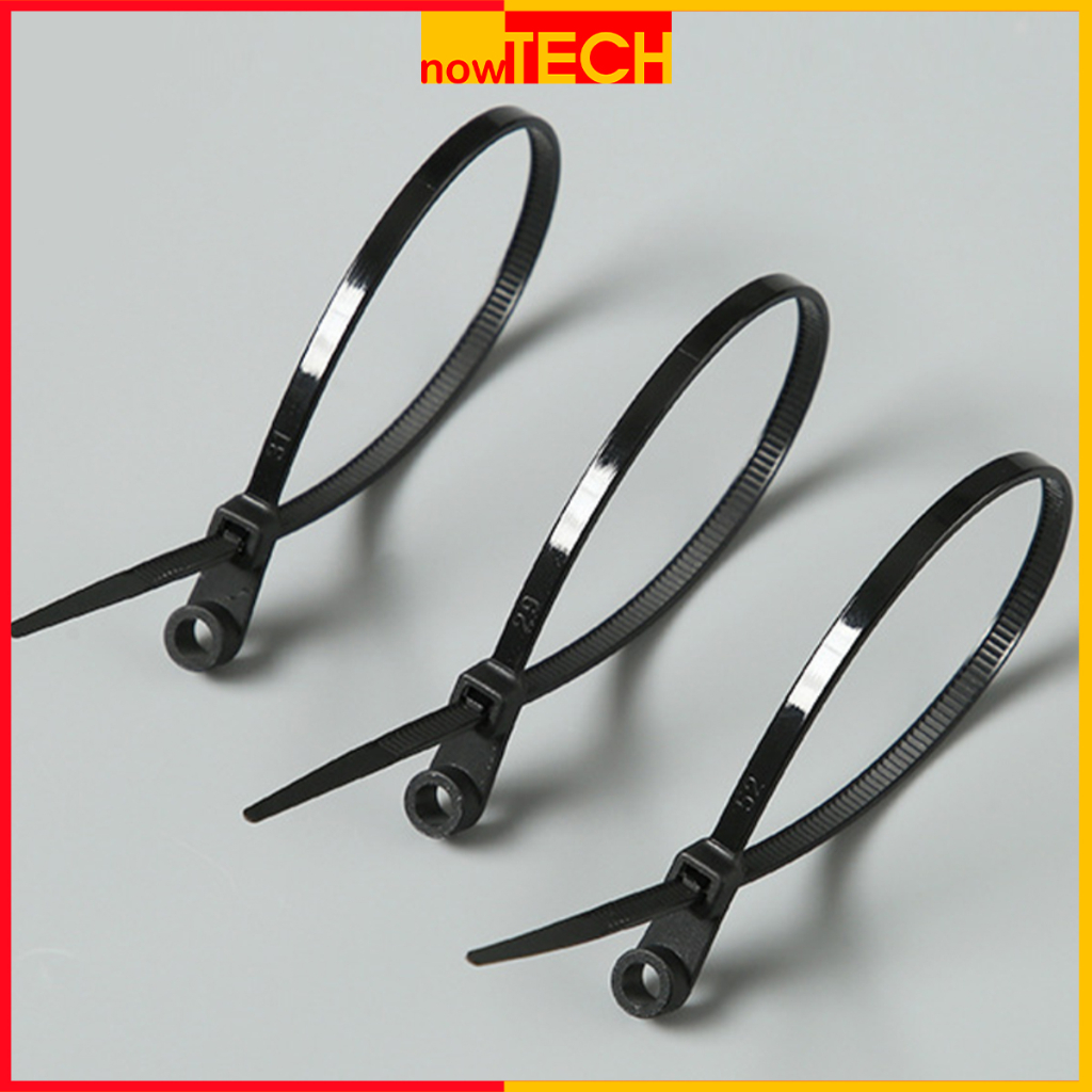 100 dây thít dây rút lạt nhựa màu trắng, đen có đầu bắt vít các cỡ 15cm ...