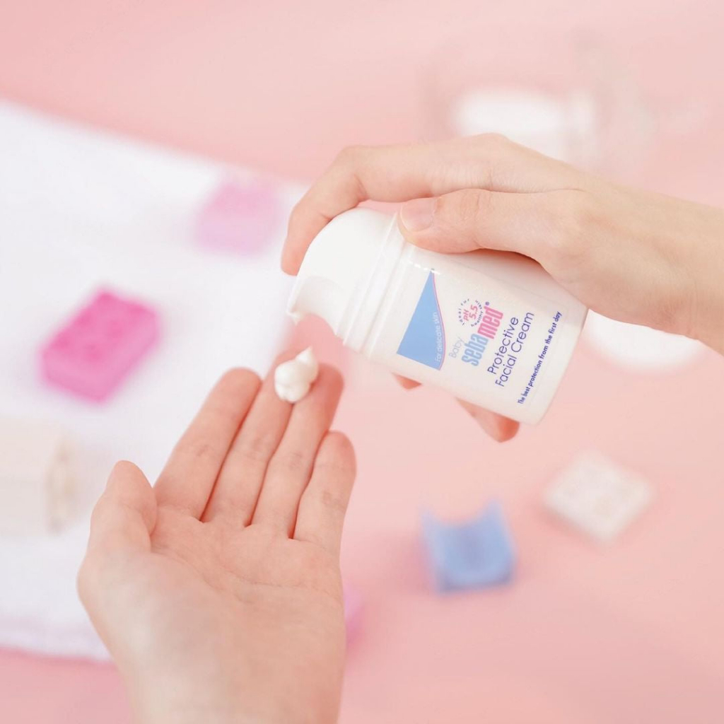 Ảnh Kem dưỡng ẩm ngừa chàm sữa, khô da cho bé Baby Sebamed Protective Facial Cream (50ml) 2