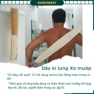 (Mộc Xơ) Dây tắm chà lưng xơ mướp - Dây kỳ lưng - Đai kỳ lưng - Bông tắm xơ mướp tẩy tế bào chết
