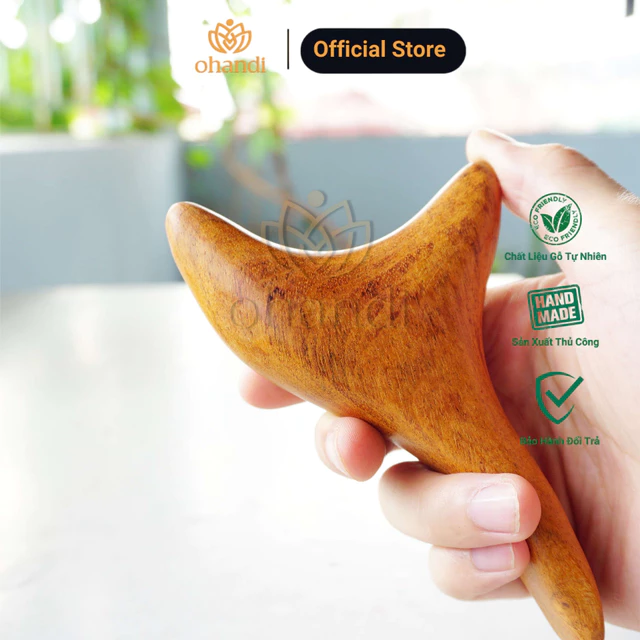 Cây Dụng Cụ Bấm Huyệt Chim Én 3 cạnh bằng gỗ - Bấm Huyệt Ấn Huyệt Massage Toàn Thân Bàn Chân Cổ Vai Gáy