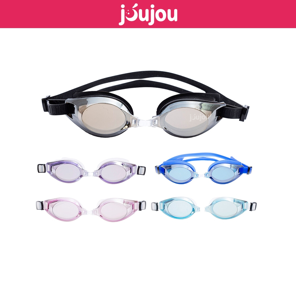 Kính bơi JuJou chất liệu silicone và PC mắt kính tráng gương cao cấp chống tia cực tím