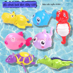 Ngộ Nghĩnh Trẻ Em Đồ Chơi Bồn Tắm Cá Mập, Cá Ngựa, Cá Sấu Hoạt Động Bằng Cót