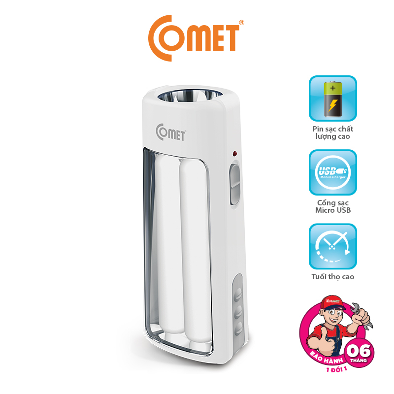 Ảnh Đèn Pin Sạc Tích Điện Comet CRT456 6W Đèn Pin Cầm Tay Siêu Sáng 1