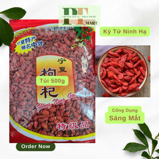 KỶ TỬ NGỌT NINH HẠ, TO, ĐỎ ĐẬM, DẺO. Nấu chè dưỡng nhan, trà dưỡng sinh, hầm canh, nấu cháo ==>