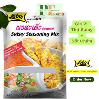 Gia vị Sốt Satay gói 100g hiệu Lobo Thái (ướp thịt xiên que nướng và xốt chấm) / Satay Seasoning Mix