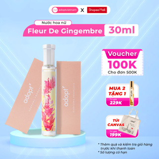 Nước hoa nữ Adopt Fleur De Gingembre tinh dầu thơm chính hãng Pháp lưu hương đến 12 tiếng hương thơm tươi mát sôi động