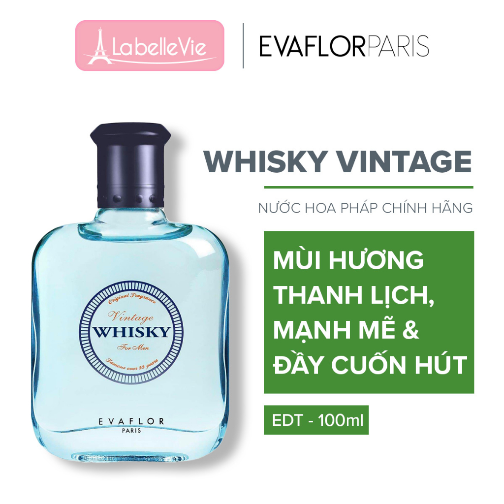 Ảnh Nước hoa nam Evaflor Whisky Vintage chính hãng Pháp hương thơm say đắm, hấp dẫn, từng trải 100ml 2