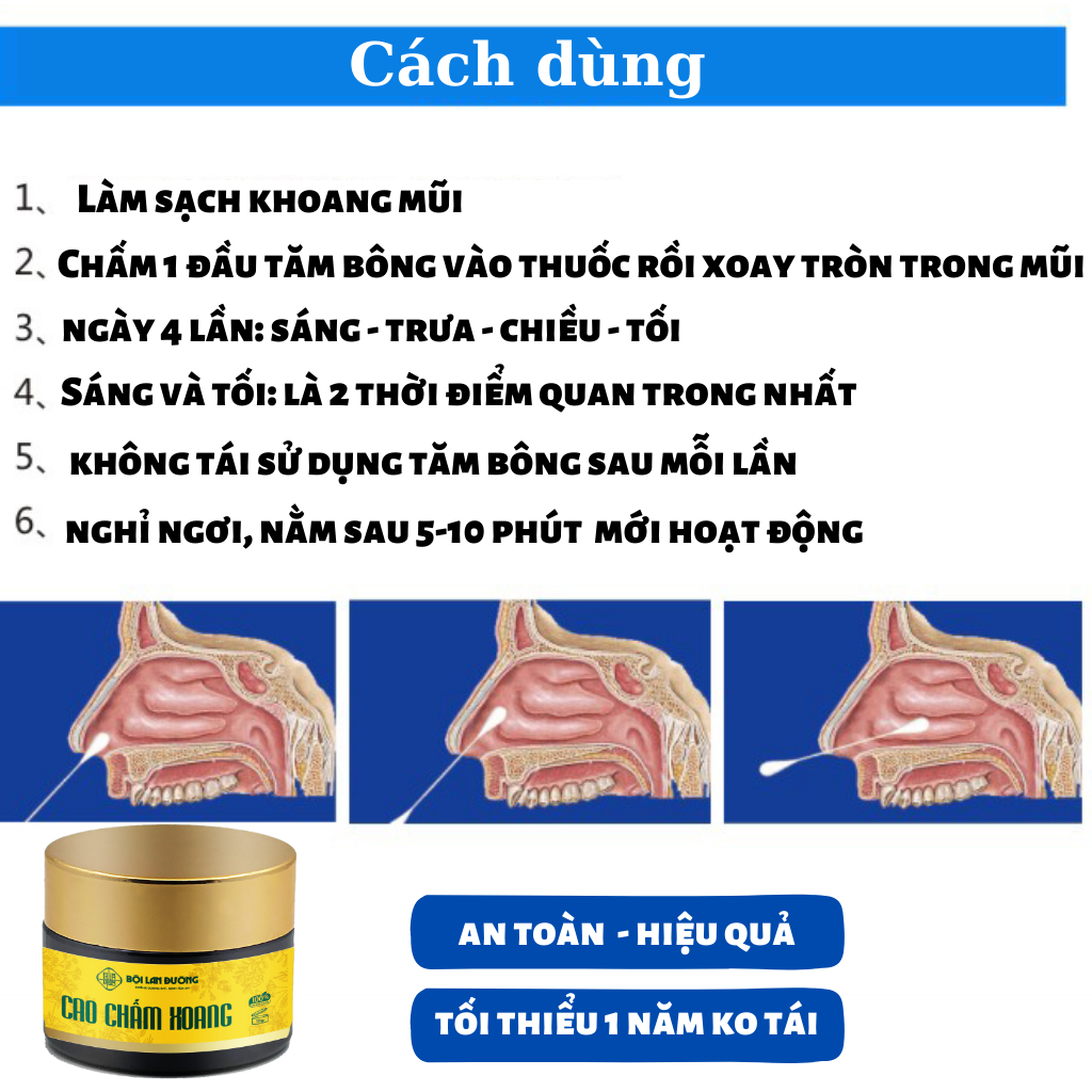 Cao bôi xoang Calen Nature Farm d.ứttt điểm xoang mãn tính, xoang cấp tính, đau xoang, nhức mũi, đọng dờm, chảy nước mũi