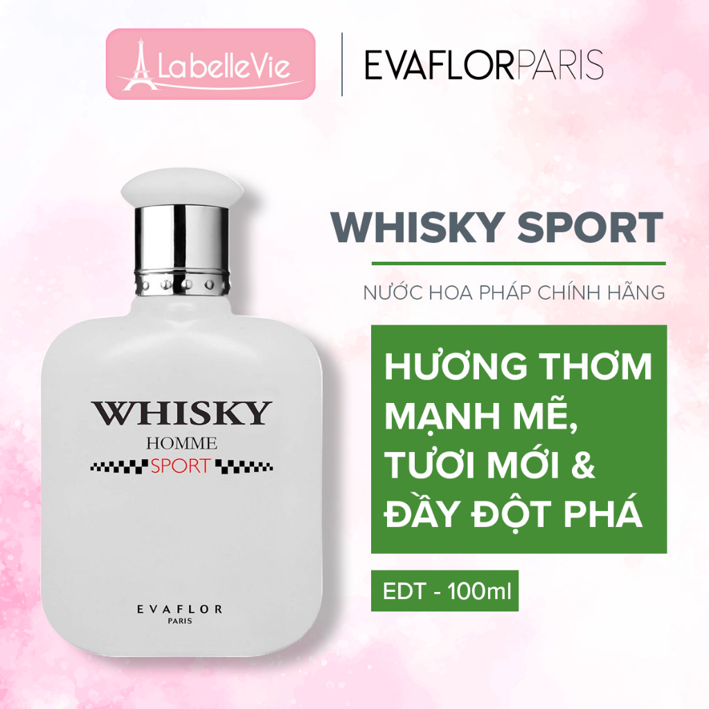 Ảnh Nước hoa nam Evaflor Whisky Sport chính hãng Pháp hương thơm sang trọng thơm mát 100ml 1