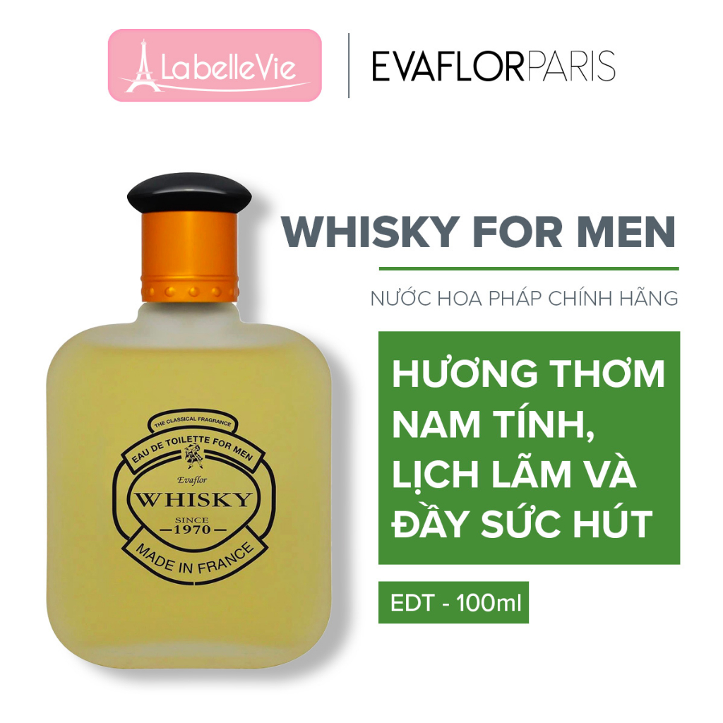 Ảnh Nước hoa nam Evaflor Whisky For Men chính hãng Pháp hương thơm thanh lịch, tinh tế 100ml 3