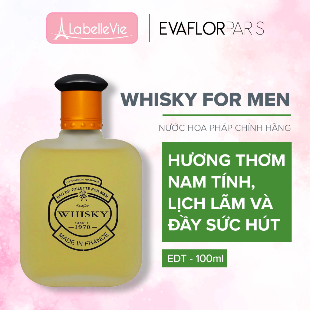 Ảnh Nước hoa nam Evaflor Whisky For Men chính hãng Pháp hương thơm thanh lịch, tinh tế 100ml 1
