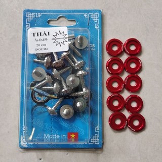 [Tặng 10 l.đền kitaco] BỘ ỐC ÁO SALAYA, THÁI CHO (Dr, AB, VISION, VARIO, FULED, EXCITER, SIRIUS)