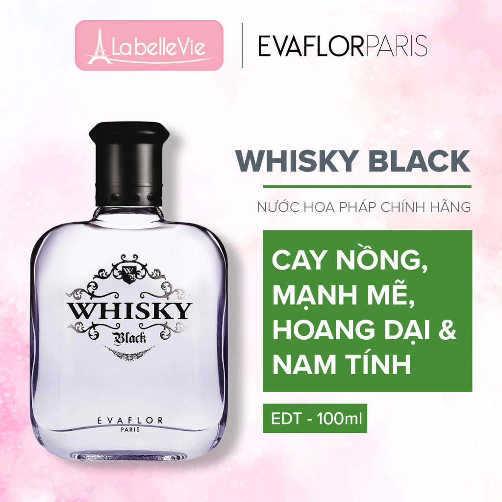 Ảnh Nước hoa nam Evaflor Whisky Black chính hãng Pháp hương thơm cay nồng mạnh mẽ đậm chất nam tính 100ml 1