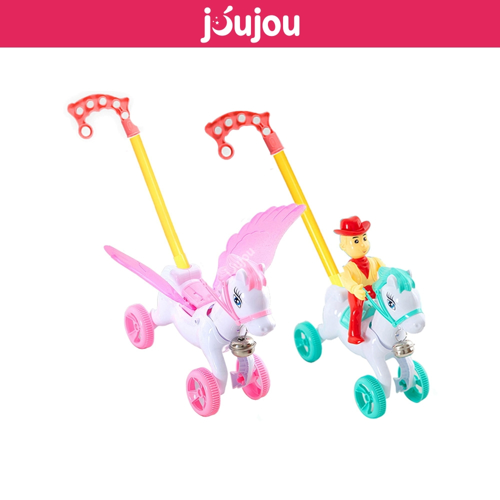 Xe đẩy cho bé JuJou cao cấp hình con ngựa, xe kem, kì lân ngộ nghĩnh, chuyển động vui mắt và có âm thanh