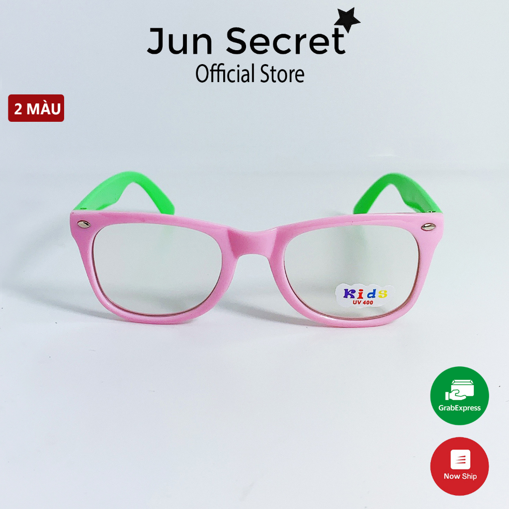 Kính mát trẻ em Jun Secret kiểu giả cận dễ thương dành cho bé trai và bé gái từ 1 tới 5 tuổi JS58A15 nhiều màu sắc